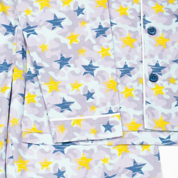 Luca and Rosa Shining Stars Print Boys Button Up Pyjamas