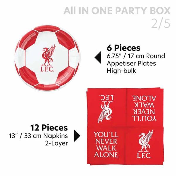 Liverpool FC All in One Party Box Set, Kitchen Accessories, Sports, Gift