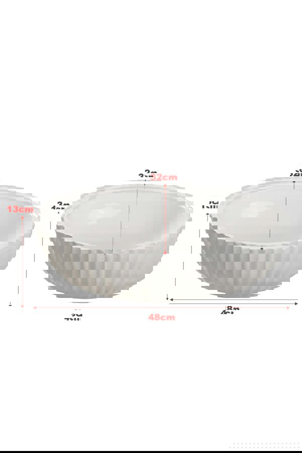 Living and Home Artistic Oval Bathroom Countertop Vessel Vanity Sink