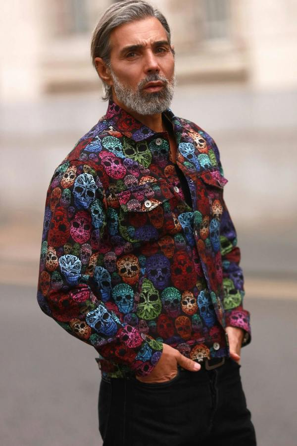 SKULL PRINT SHACKET - Premium Men's Patterned Shirt by Claudio Lugli | Bold Design, Tailored Fit, Best Printed Shirts