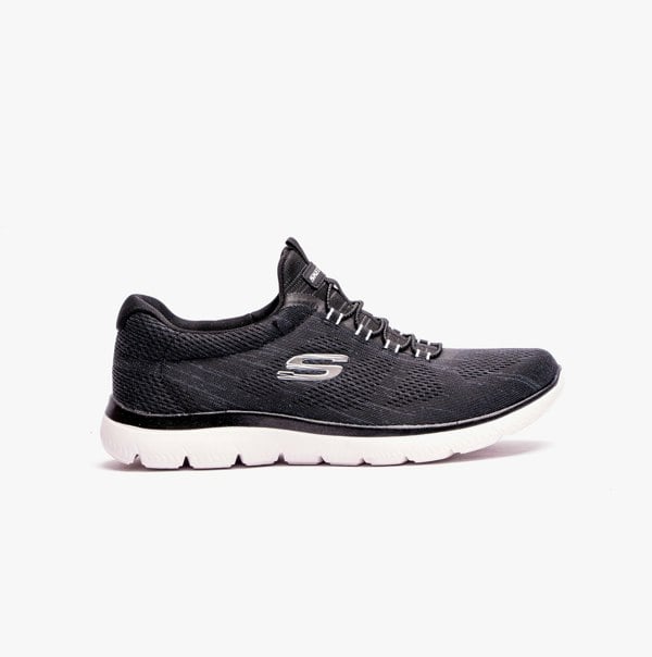 Skechers 150113/BKW SUMMITS-FUN FLARE Womens Shoes Black/White