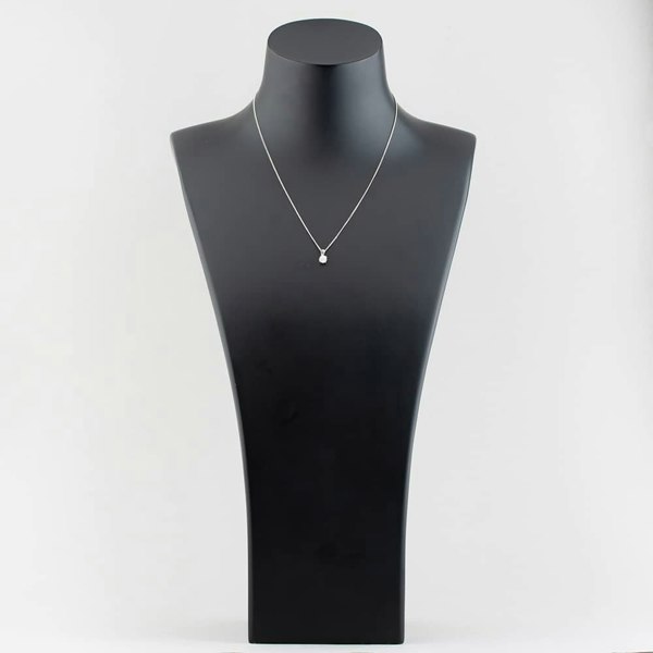 T. H. Baker 18ct White Gold 0.40ct Brilliant Cut Diamond Solitaire Necklace 4TSPR40 18WG/D103E