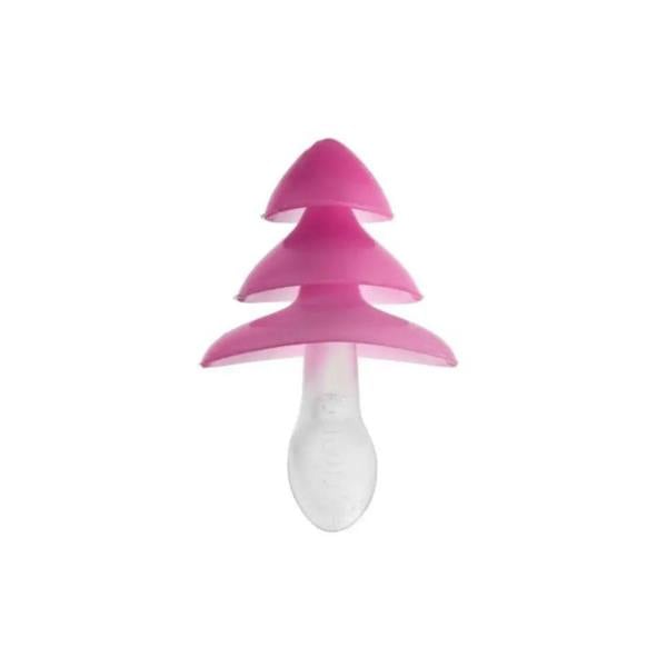 Pink and white Arena Ear Plug Pro Swimmers earplugs with tree design