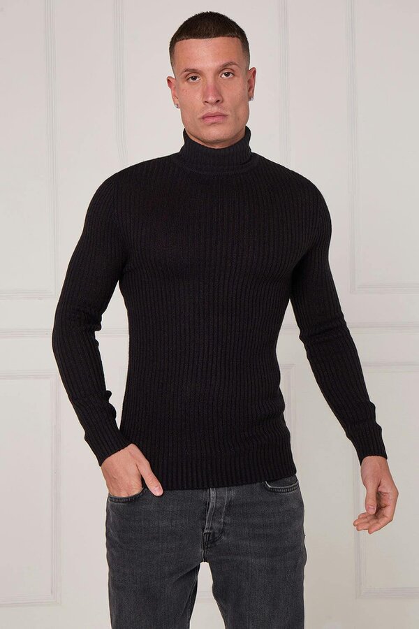 Men’s Ribbed Turtleneck Jumper