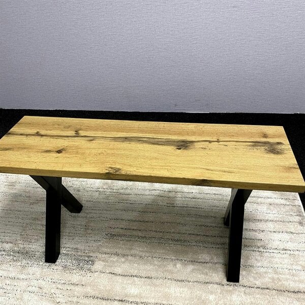 Kosy Koala Wooden  Bench With Metal Legs for Dining, Work, or Study