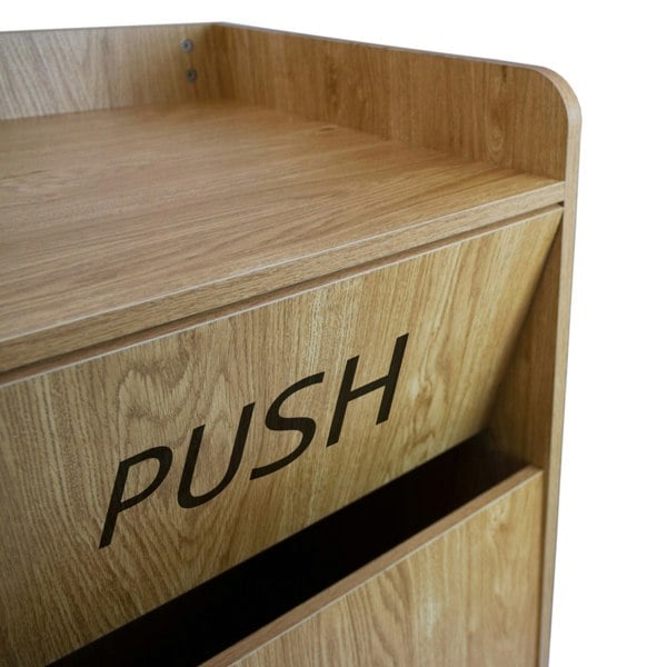 Monstershop Light Oak Wooden Litter Bin & Tray Stand