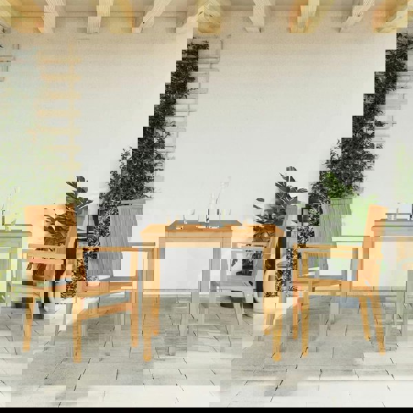Berkfield Stackable Garden Chairs 2 pcs 56.5x57.5x91 cm Solid Wood Teak