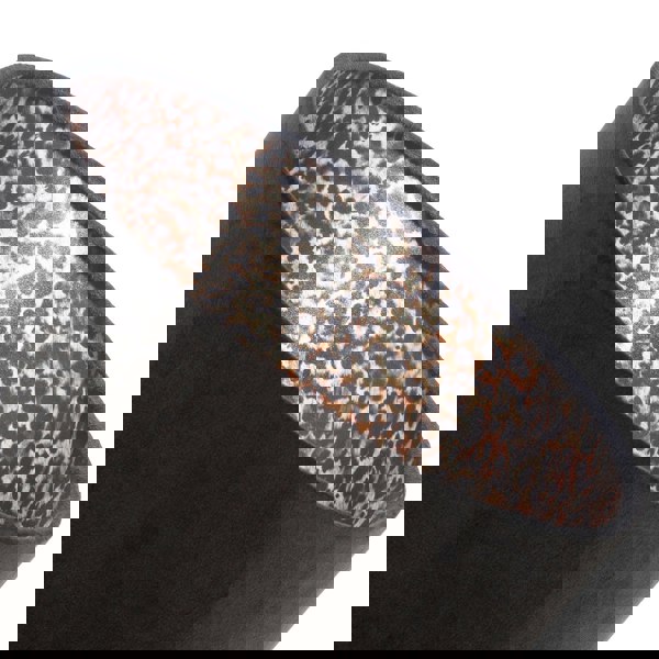 Black Velvet Lamp Shade with Inner Leopard Print Satin Shimmer Lining Image 5