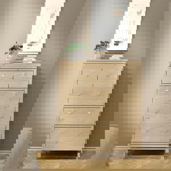 Furniture To Go Madrid Chest 3+2 Drawers in Jackson Hickory Oak