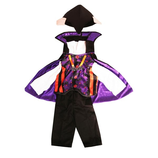 Bristol Novelty Toddler Vampire Halloween Costume - Purple/Black/White