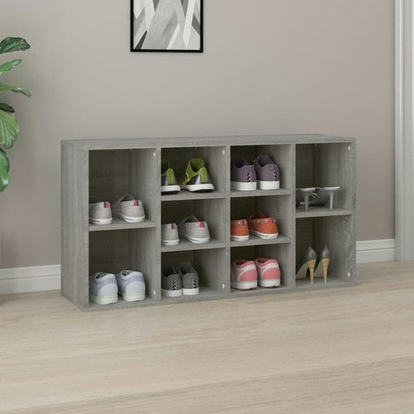 Berkfield Shoe Bench Grey Sonoma 103x30x54.5 cm Engineered Wood
