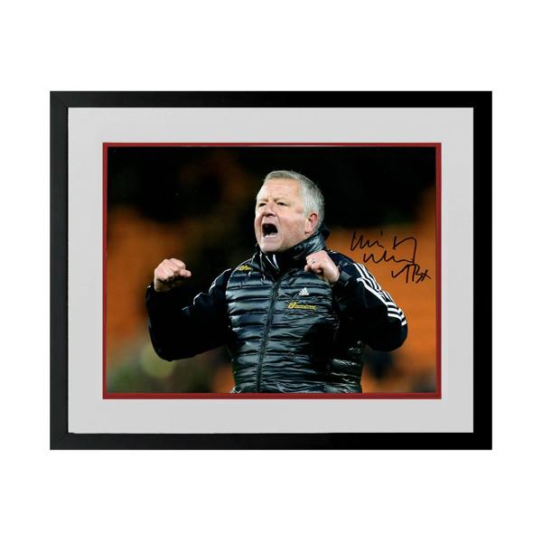 Chris Wilder Signed Sheffield United 16x12 Image Deluxe Mount Frame