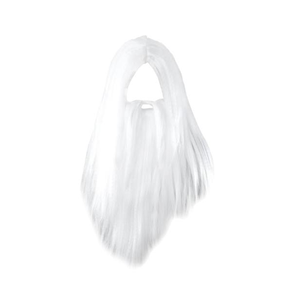 Bristol Novelty Mens Long Wizard Wig And Beard - Grey - 