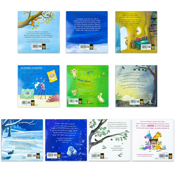 Children Bedtime Stories 10 Book Set (Moonlight Adventure, Long Way, Bears House, Friend & More)