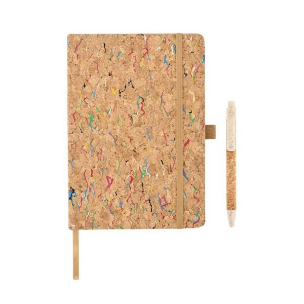 MidOcean Cornota Cork Notebook & Pen - Beige - 