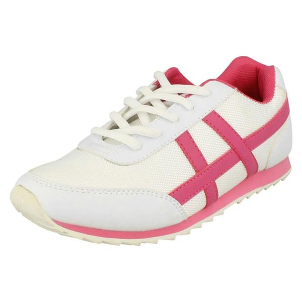 Spot On Ladies Spot On Flat Casual Lace Up Trainers