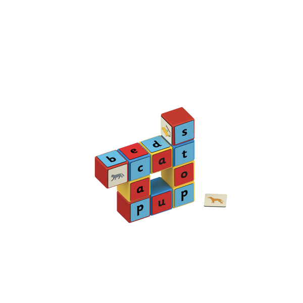 Geomag Magicube  Magnetic Shapes Word Builder - 55 Pieces