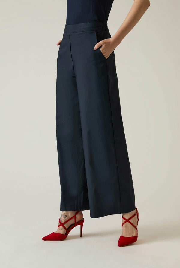 James Lakeland Cotton Navy Trousers