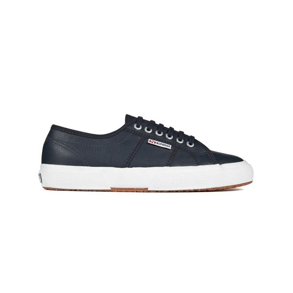 Superga Unisex Adult 2750 Efglu Leather Trainers - Blue Navy