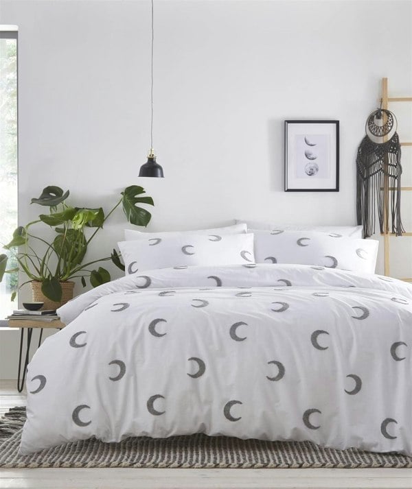 Portfolio Home Crescent Tufted Moons Bedding Duvet Cover Set