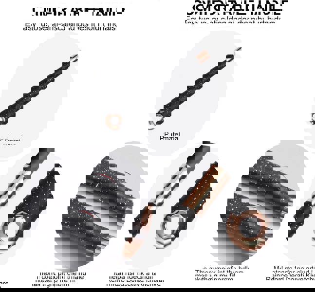 goodgoodhome Anygleam Kitchen Utensils Non-stick Black 5 Set Gold Plated Handle with Support Point Cooking Tool Accessories Heat Resistant Kitchenware