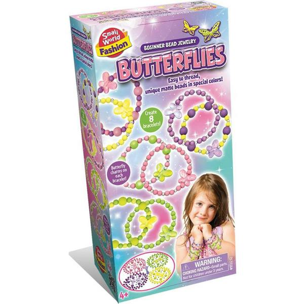 Beginner Bead Jewelry Butterflies - White