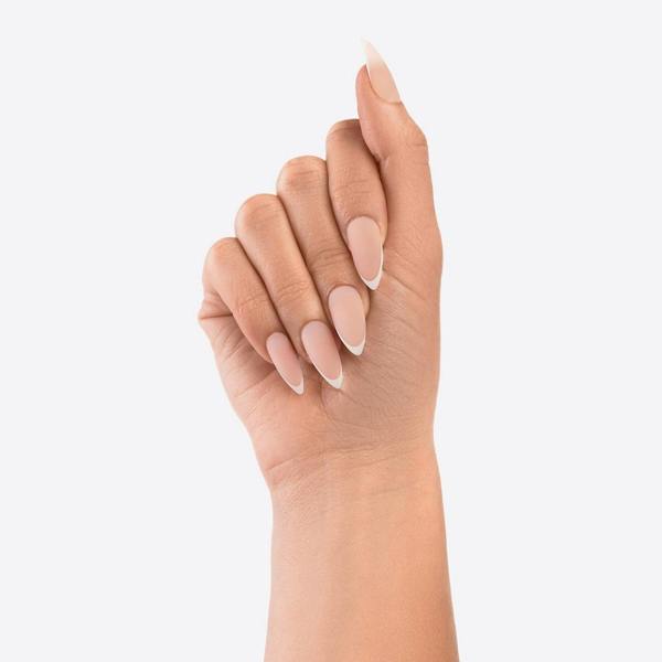 Nail HQ Almond Matte French Nails (24 Pieces)