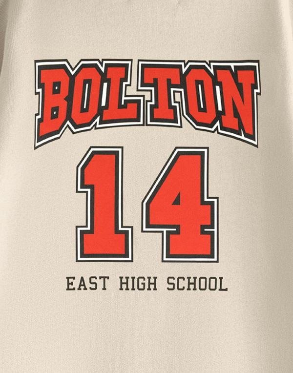 High School Musical Womens Beige Varsity basketball sweat Sweatshirt