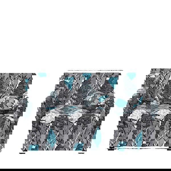 Anyhouz Anyseat Sofa Cover Dark Grey Geometric Style 3 Seater