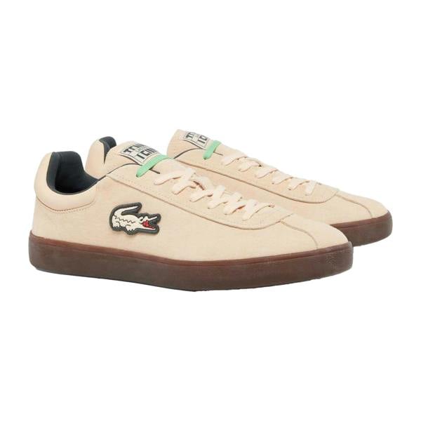 Lacoste Mens Baseshot Suede Trainers - Pink - 