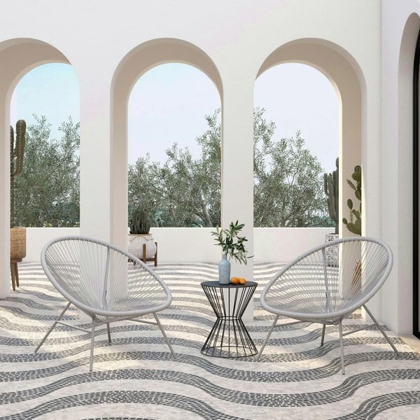 Dorel Home Avo XL Lounge Chairs in light grey