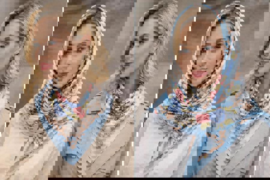 Anyyou Fashion Premium Satin Square Scarf – Roses Blue Silk-Feel Neckwrap for Women