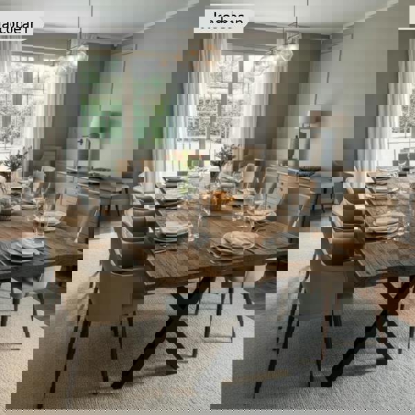 TRL Furniture Rustic Industrial Canadian Timber Dining Table