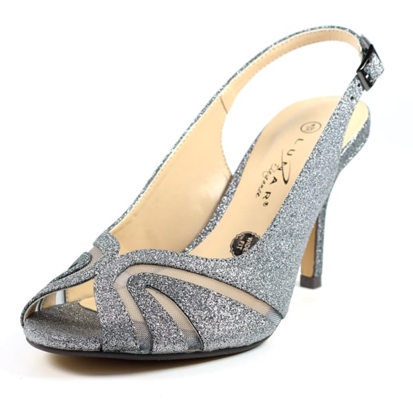 Lunar Womens Sariyah Sling Back Court Shoes - Pewter