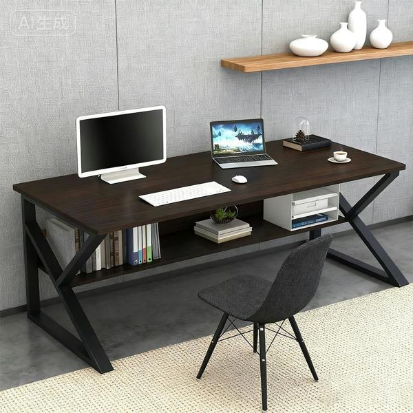 Havendro Home Office Computer Desk with Storage Shelf Laptop PC Study Workstation Table