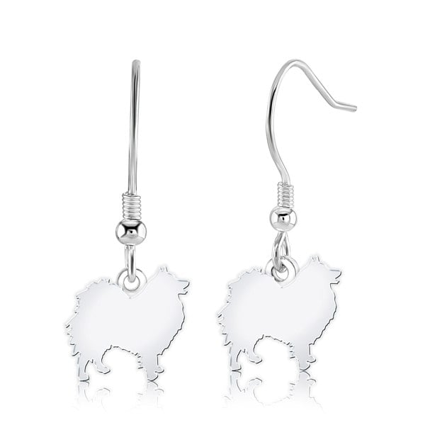 Mylee London German Spitz Silhouette Silver Earrings