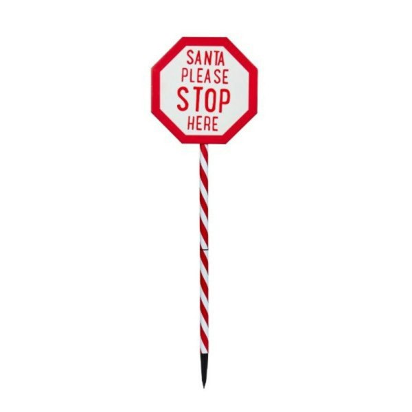 Samuel Alexander 1.1m Battery Operated Light up Santa Stop Here LED Christmas Sign