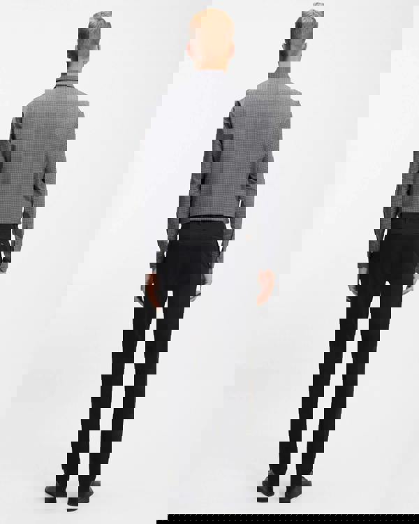 BOSS Orange Mens Tapered-Fit Chinos in Stretch-Cotton Satin - Black 001 | CHO | Designer Mens Chinos