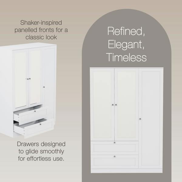 Vida Designs Altino 3 Door 2 Drawer Mirrored Wardrobe