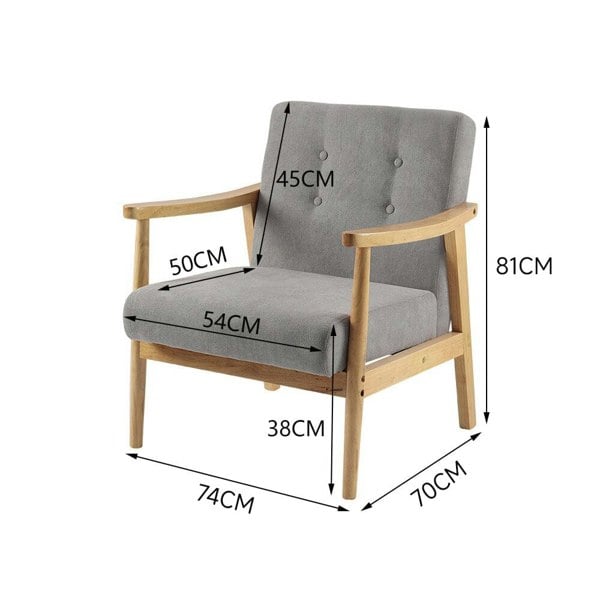 Wooden Armchair Upholstered Occasional Chair Lounge Chairs Living and Home