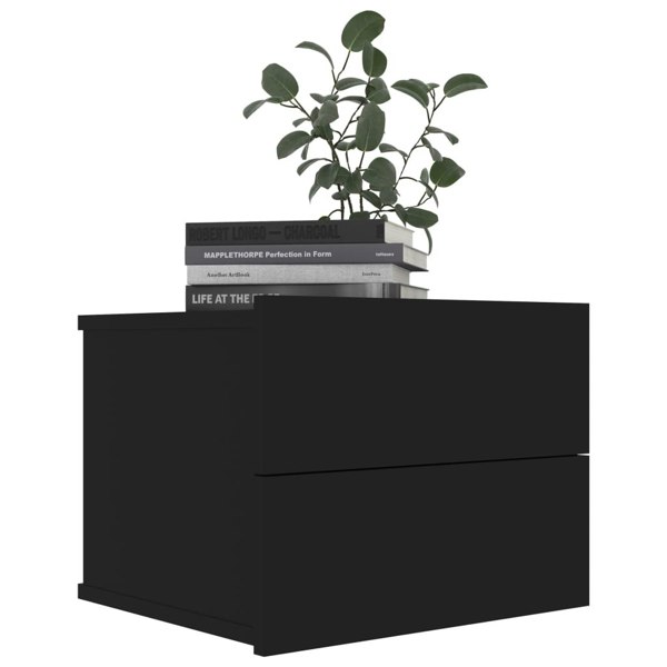 Berkfield Bedside Cabinet Black 40x30x30 cm Engineered Wood