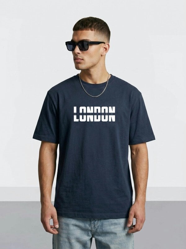 London Attitude Essential Split Graphic Premium Organic Cotton T-Shirt