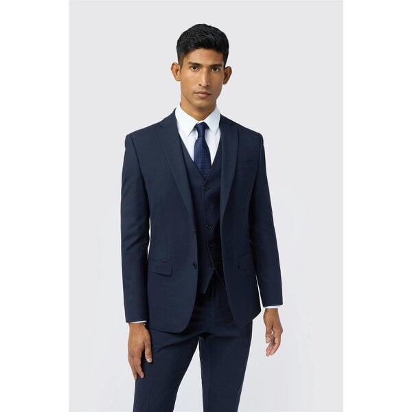 Ted Baker Slim Fit Performance Navy Panama Jacket