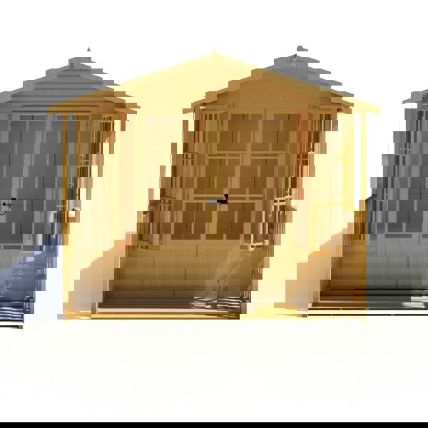 Shire Delmora 8x14 INC Verandah Summerhouse Interlock Cladding - Best Shed