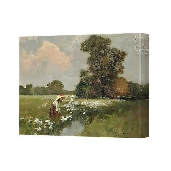 Benjamin Tate Design Pastoral Field Flower Garden Scene Canvas Wall Art 3320 Print