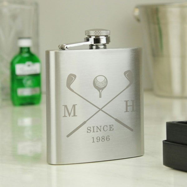 Personalised Memento Company Personalised Golf Hip Flask