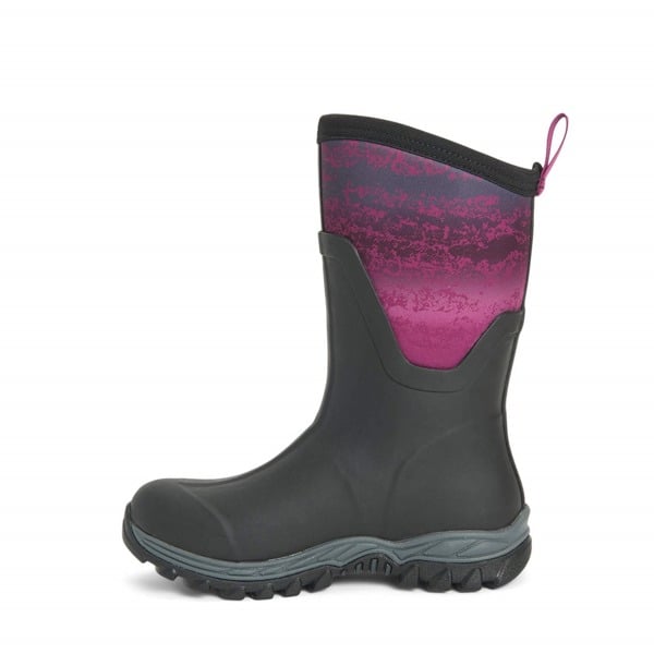 Muck Boots Women's Arctic Sport Mid Pull On Wellies - Magenta digi fade print