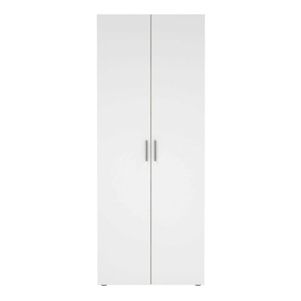 Wyld Haus Wilde Natural Oak Wood Effect and White Gloss Wardrobe 2 Doors