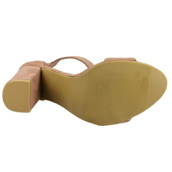 Spot On Ladies Spot On Mid Chunky Heel Sandals