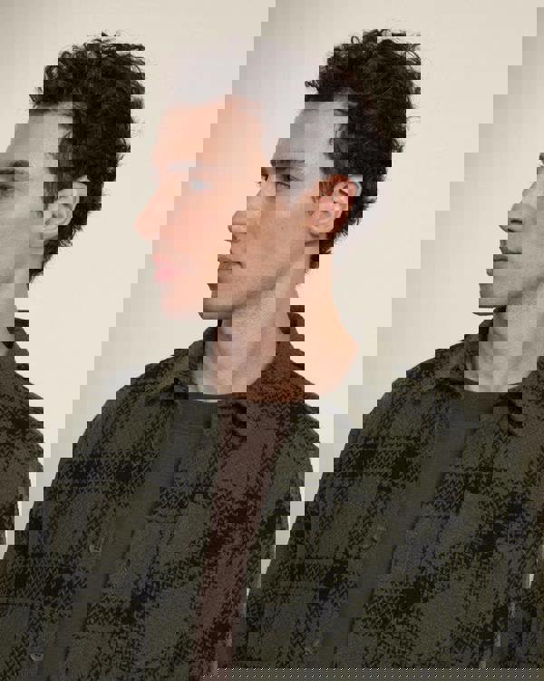 Larsson & Co Olive & Black Check Overshirt